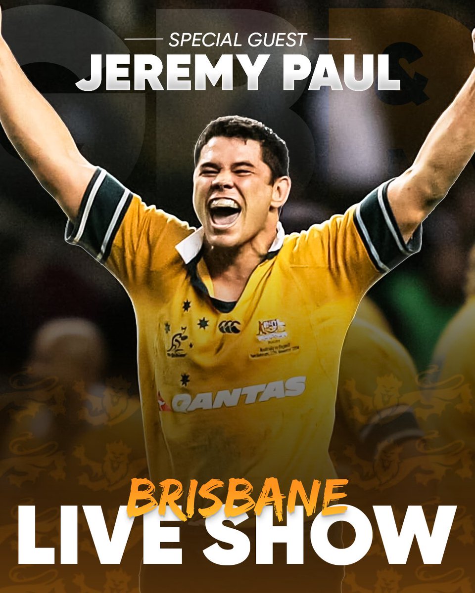 Brisbane – we’ve got a Wallaby legend in the house! 🦘🔥

Joining the GBR LIVE SHOW: Special guest JEREMY PAUL 🏉

📅 5PM, Thurs 17 July
📍 Harvey Norman Macgregor
🎟️ RSVP now – link in bio

#GBR5 #Lions2025 #HarveyNorman #Brisbane