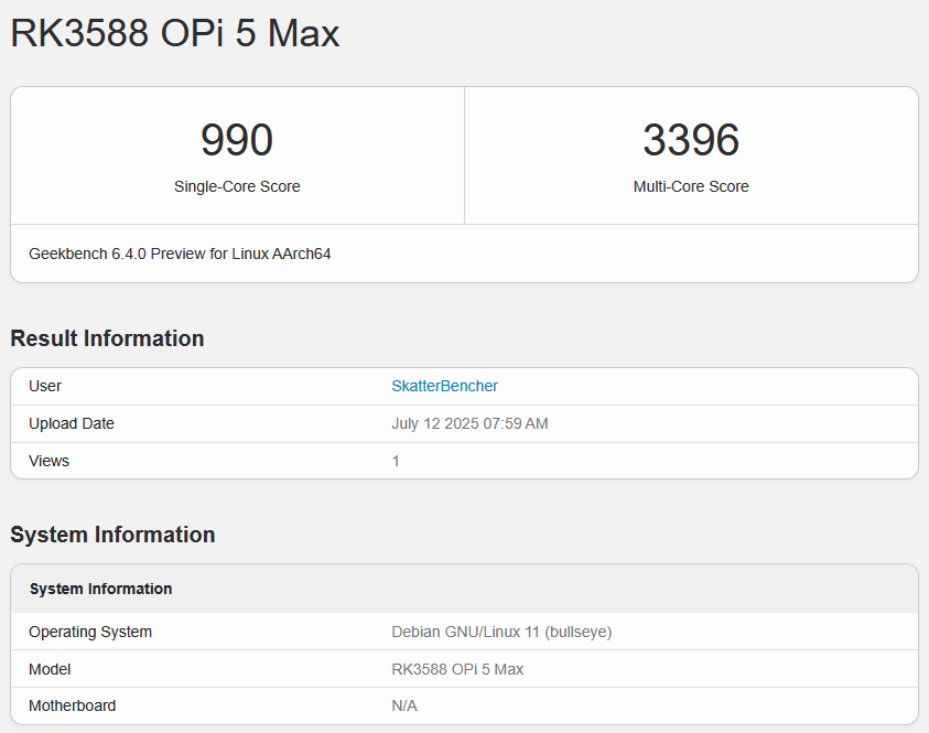 Getting closer to 1000 1T 🚀 browser.geekbench.com/v6/cpu/12826686