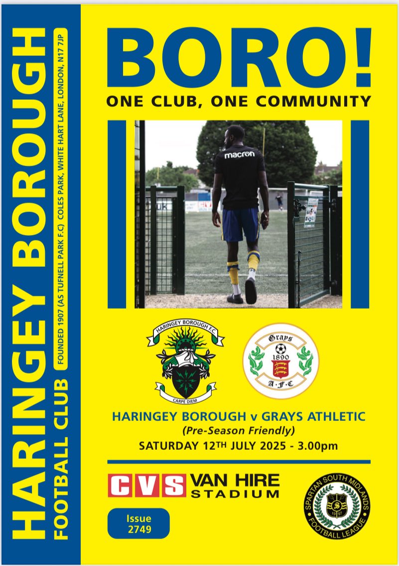 Nick (@mickymoore71) on Twitter photo The programme for todayโs friendly between <a href="/HaringeyBoroFC/">Haringey Borough</a> and <a href="/GraysAthleticFC/">Grays Athletic Football Club</a> is at the link below.
haringeyboroughfc.net/wp-content/uplโฆ
Our preparations continue!!
๐ทSecretaryโs musings x 2!!
๐ทPrevious meetings between clubs
๐ทRound up of all our teams
#WeAreHaringey ๐๐ The programme for todayโs friendly between <a href="/HaringeyBoroFC/">Haringey Borough</a> and <a href="/GraysAthleticFC/">Grays Athletic Football Club</a> is at the link below.
haringeyboroughfc.net/wp-content/uplโฆ
Our preparations continue!!
๐ทSecretaryโs musings x 2!!
๐ทPrevious meetings between clubs
๐ทRound up of all our teams
#WeAreHaringey ๐๐