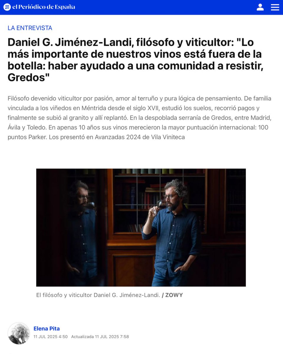 Entrevista a Daniel G. Jiménez-Landi en <a href="/ElPeriodico_Esp/">El Periódico de España</a> ➡️ bit.ly/4kSPGGJ
