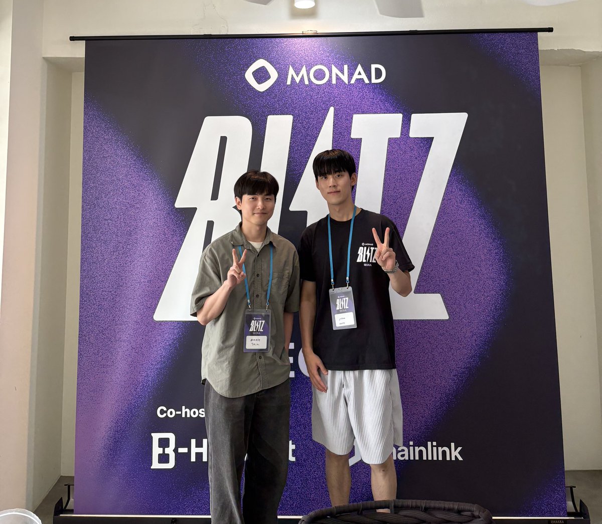Open_eartz's tweet photo. @monad_dev @B__Harvest @chainlink 
좋은 자리 마련해주셔서 감사합니다! https://t.co/x8kPIzNZ3o