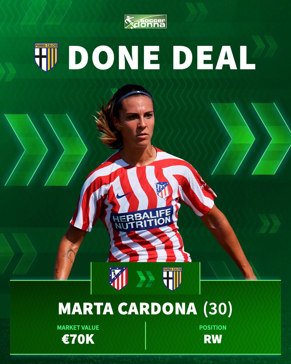 Caroline Pleidrup has joined Inter Milan Women, gearing up for a new chapter in Serie A! ✍️

Marta Cardona joined Parma Calcio from Atlético Madrid! 🤝
