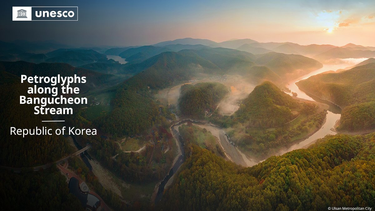 🔴 BREAKING!

New inscription on the <a href="/UNESCO/">UNESCO 🏛️ #Education #Sciences #Culture 🇺🇳</a> #WorldHeritage List: Petroglyphs along the Bangucheon Stream, #RepublicOfKorea 🇰🇷.

➡️ unes.co/47whc #47WHC