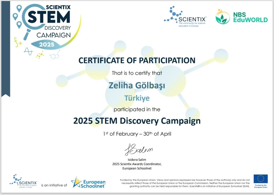 STEM ile Geleceği Keşfetmeye Devam: İlk STEM Discovery Campaign Deneyimimden İzlenimler!
Bilim, teknoloji, mühendislik ve matematiği bir araya getiren küresel bir hareketin parçası olmanın ve bu yıl ilk kez katıldığım 2025 STEM Discovery Campaign sürecinin mutluluğunu yaşıyorum