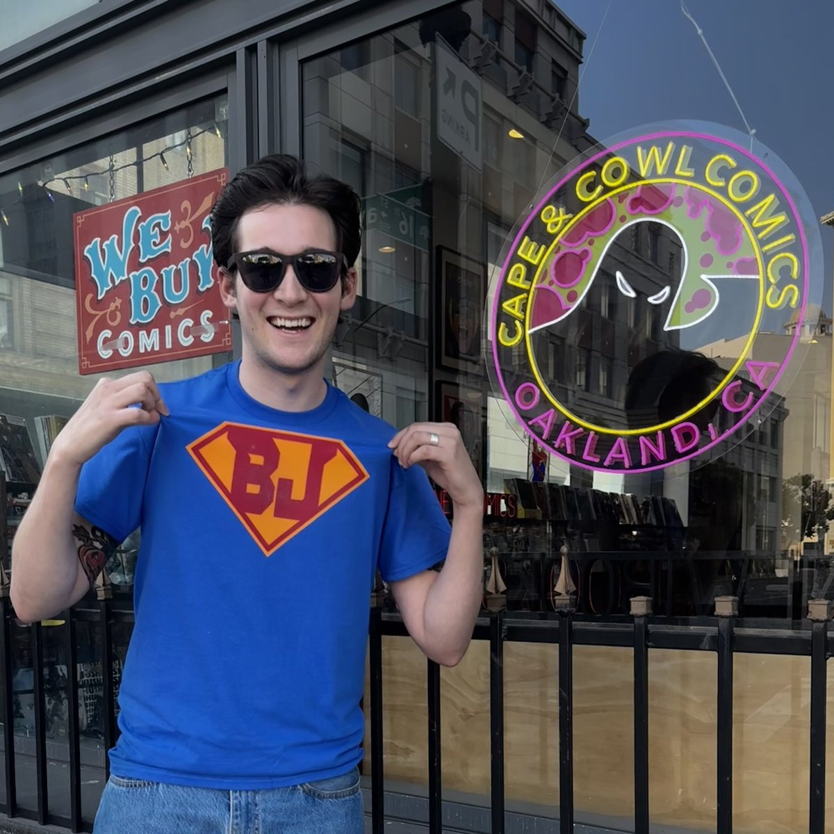 MilesLRitchie's tweet photo. Not enough BJ merch out there. Had to make my own. Hell of a movie @JamesGunn ❤️💙💛 https://t.co/qsbHCMxbwV