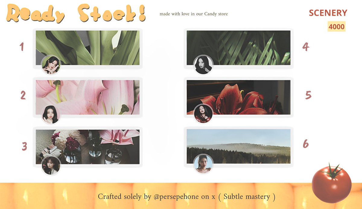 Persepehone's tweet image. Repost would mean oodles!
Thanks heaps#♥︎

Hi-ho, Peaches! I got bunch of ready stock layouts gg + taehyung + sunghoon! Scroll down for more + deets, list muse on alt, &amp;amp;&amp;amp; payments by QRIS or any e-wallet. Just rmb to @ me after dm (🍀🍥🍎🥣)

#zonauang #zonajajan #zonaba