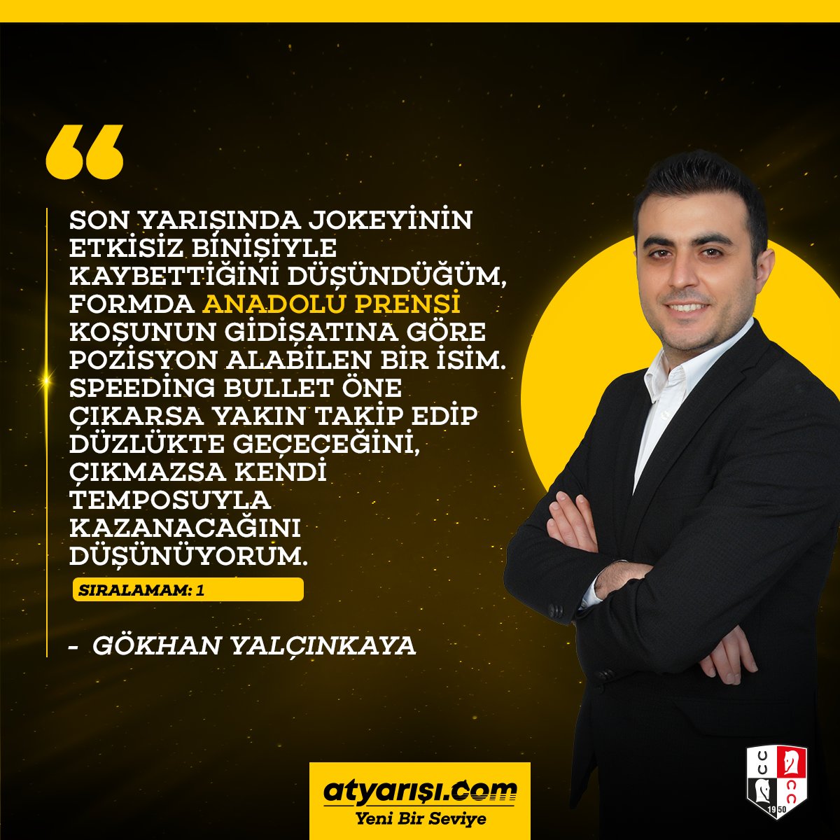atyarisi (@atyarisicom) on Twitter photo Yazarımız Gökhan Yalçınkaya (<a href="/gokhanylcnkaya/">Gökhan Yalçınkaya</a> ), bugün Diyarbakır'daki 4. koşu için yorumunu paylaştı.
Editörlerimizin diğer yorumlarını okumak için --> atyrs.co/40C6ZF6 Yazarımız Gökhan Yalçınkaya (<a href="/gokhanylcnkaya/">Gökhan Yalçınkaya</a> ), bugün Diyarbakır'daki 4. koşu için yorumunu paylaştı.
Editörlerimizin diğer yorumlarını okumak için --> atyrs.co/40C6ZF6