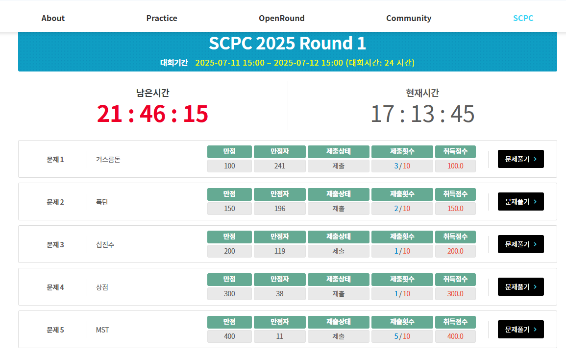 SCPC 2025 Round 1