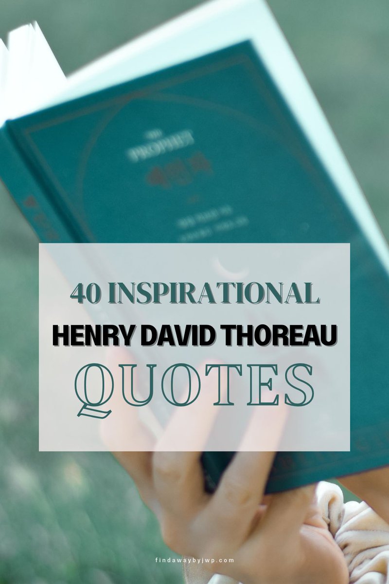 Discover 40 inspirational Henry David Thoreau quotes on nature, love, life, wisdom and philosophy to contemplate on the meaning of life
findawaybyjwp.com/creative-life/…

#quotes #quotesaboutlife #InspirationalQuotes #MotivationalQuotes #quotesoftheday