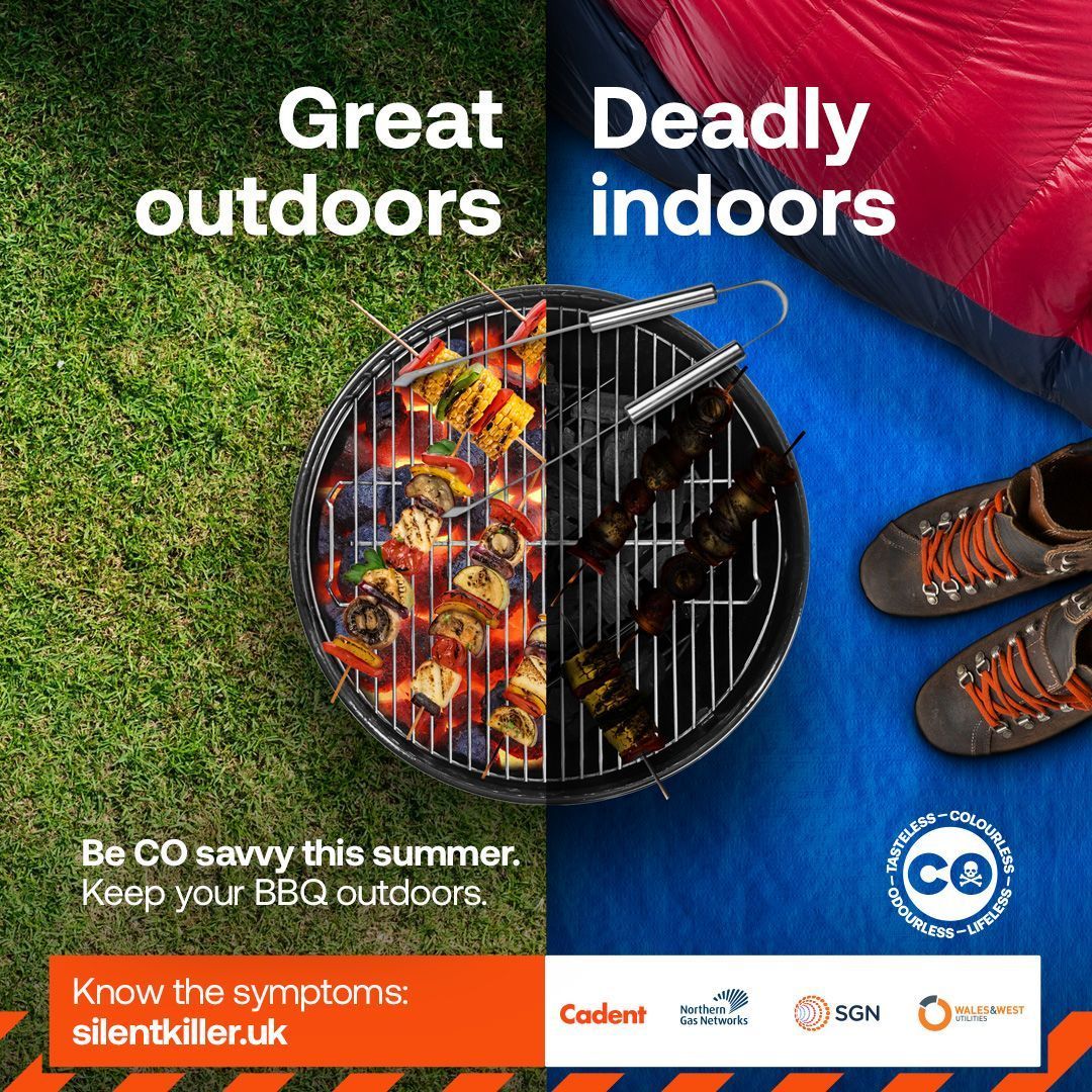 WWUtilities's tweet image. ❗️ Keep your BBQ outdoors and protect yourself from the dangers of carbon monoxide (CO) poisoning.