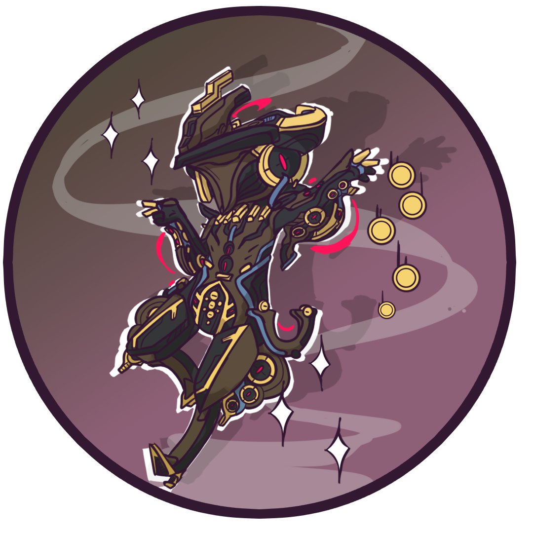BlazingCobalt's tweet image. i did a thing, felt like i needed one more sticker to bring to tennocon. hopefully it'll come in time #warframe