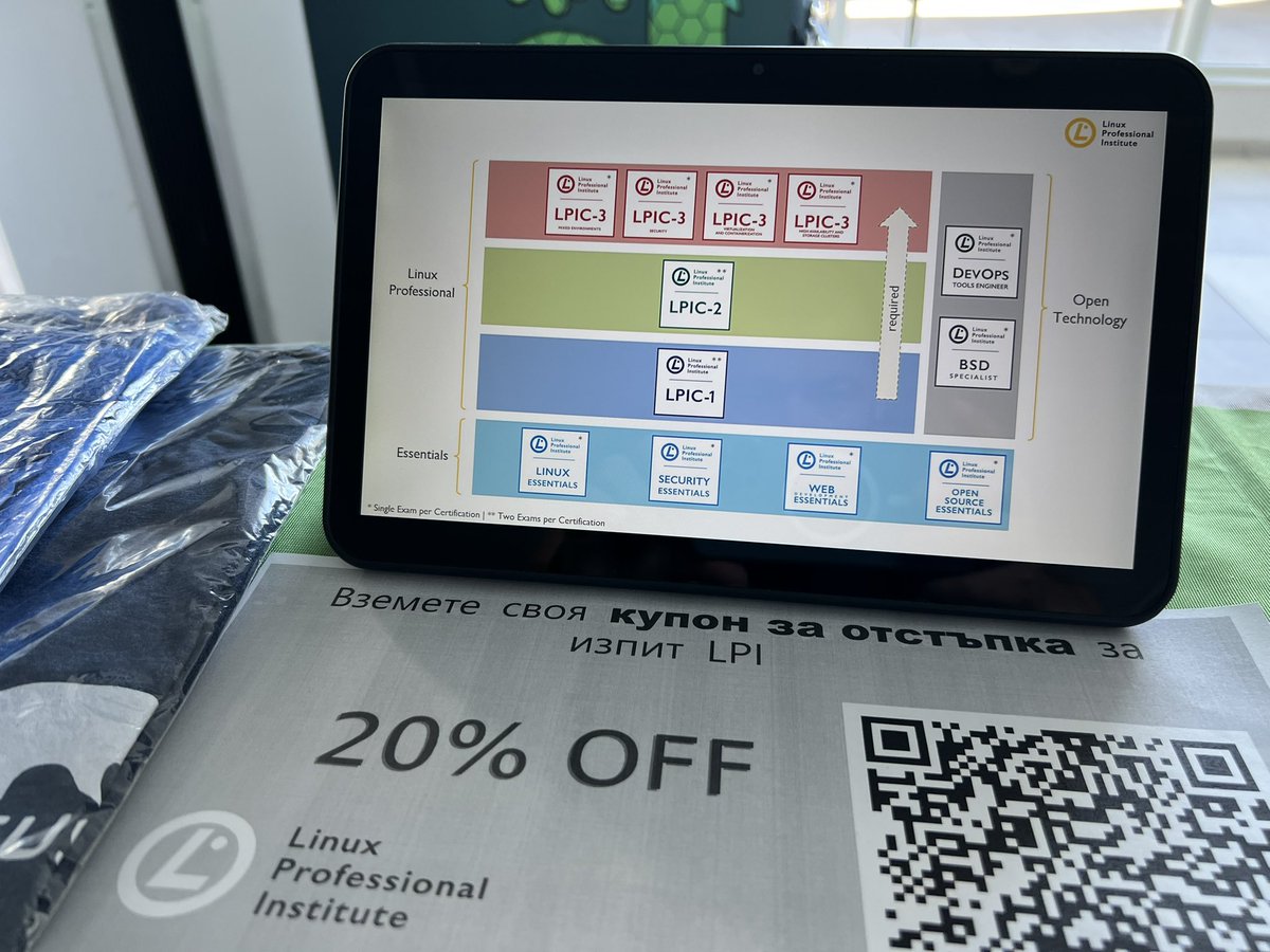 Няколко снимки от пътуващия щанд на #openSUSE и #LPI на #BurgasConf
- - -
A few pictures of the #openSUSE and #LPI travelling info booth at #BurgasConf