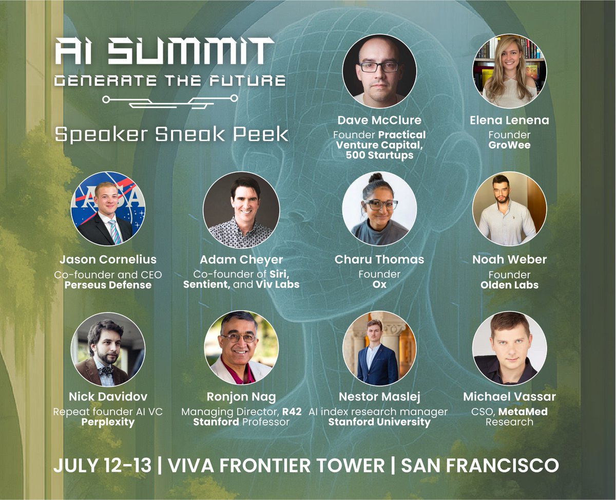 Anatoly Karlin 🧲💯 (@powerfultakes) on Twitter photo 🤖 AI Summit @ Viva Frontier Tower
For those of you in San Francisco this weekend consider checking out the AI Summit at <a href="/frontiertower/">Frontier Tower</a> (995 Market St).
First five followers to use ANATOLY49 get in for $49 with lunch included! 🤖 AI Summit @ Viva Frontier Tower
For those of you in San Francisco this weekend consider checking out the AI Summit at <a href="/frontiertower/">Frontier Tower</a> (995 Market St).
First five followers to use ANATOLY49 get in for $49 with lunch included!