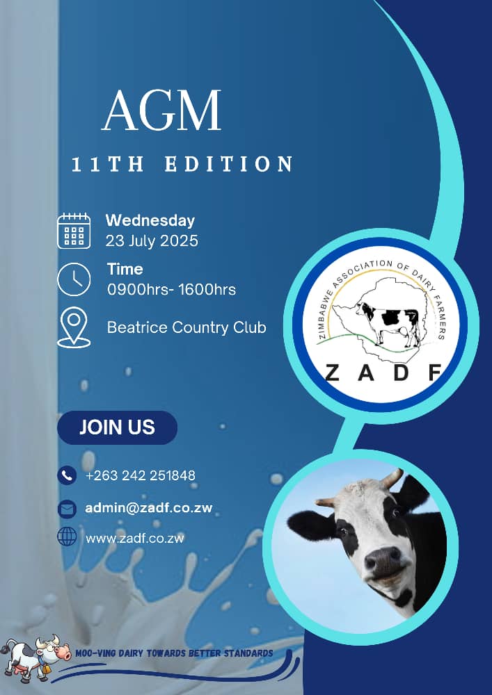 ZADF_Official's tweet image. It’s that time of the year again!!! We are excited as we countdown 11 days to our 11th Annual General Meeting. To join us for exciting and informative dairy industry engagements during this event, get in touch with us using details provided. #mooooooovingdairy