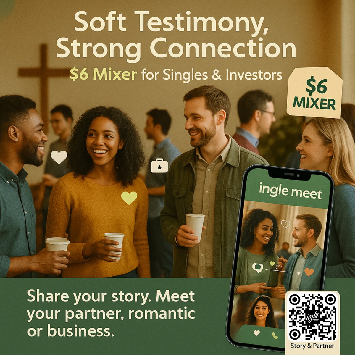 IngleMeet's tweet image. Real stories. Real vibes. 

Join a $6 mixer where singles meet investors and spark lasting connections. 

Download IngleApp now to network, date, and grow your circle with purpose. 

#IngleMeets #NetworkAndChill #DatingEvent #InvestorMixer #SoftLifeVibes