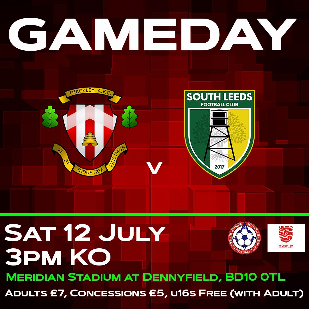 Thackley AFC (@thackleyafc) on Twitter photo ๐๐๐ ๐๐๐๐ฌ ๐ดโช
We hope you can join us today as pre-season continues for #ThackleyAFC at the Meridian Stadium at Dennyfield with a match ๐ <a href="/_SouthLeedsFC/">South Leeds Football Club</a>
Arthur's Bar open from 1pm and kick off at 3pm! ๐๐๐ ๐๐๐๐ฌ ๐ดโช
We hope you can join us today as pre-season continues for #ThackleyAFC at the Meridian Stadium at Dennyfield with a match ๐ <a href="/_SouthLeedsFC/">South Leeds Football Club</a>
Arthur's Bar open from 1pm and kick off at 3pm!