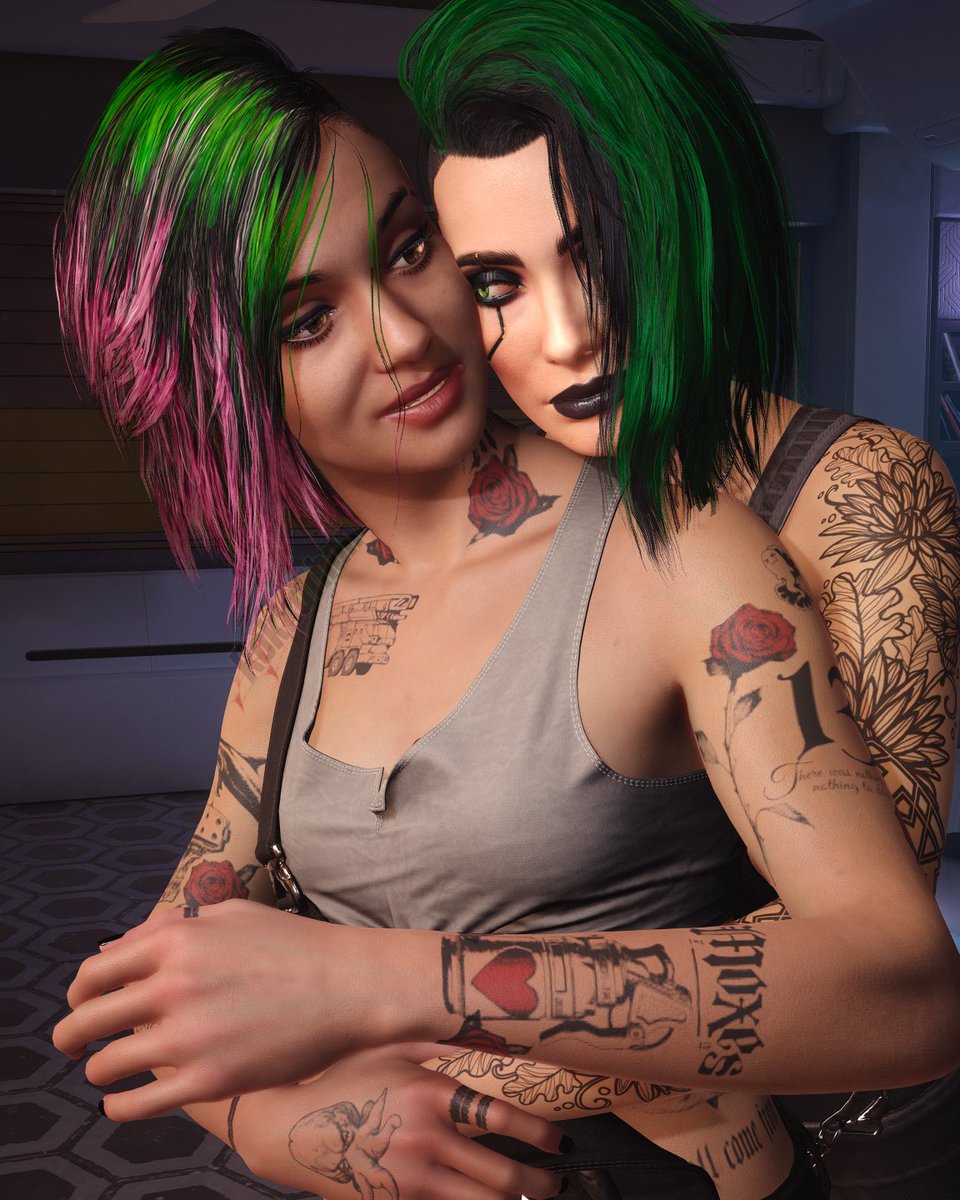 Rokkathan's tweet image. "Well, hey there!"
#Cyberpunk2077 #VirtualPhotography #JudyAlvarez #OCVikk #OTPGreenRose