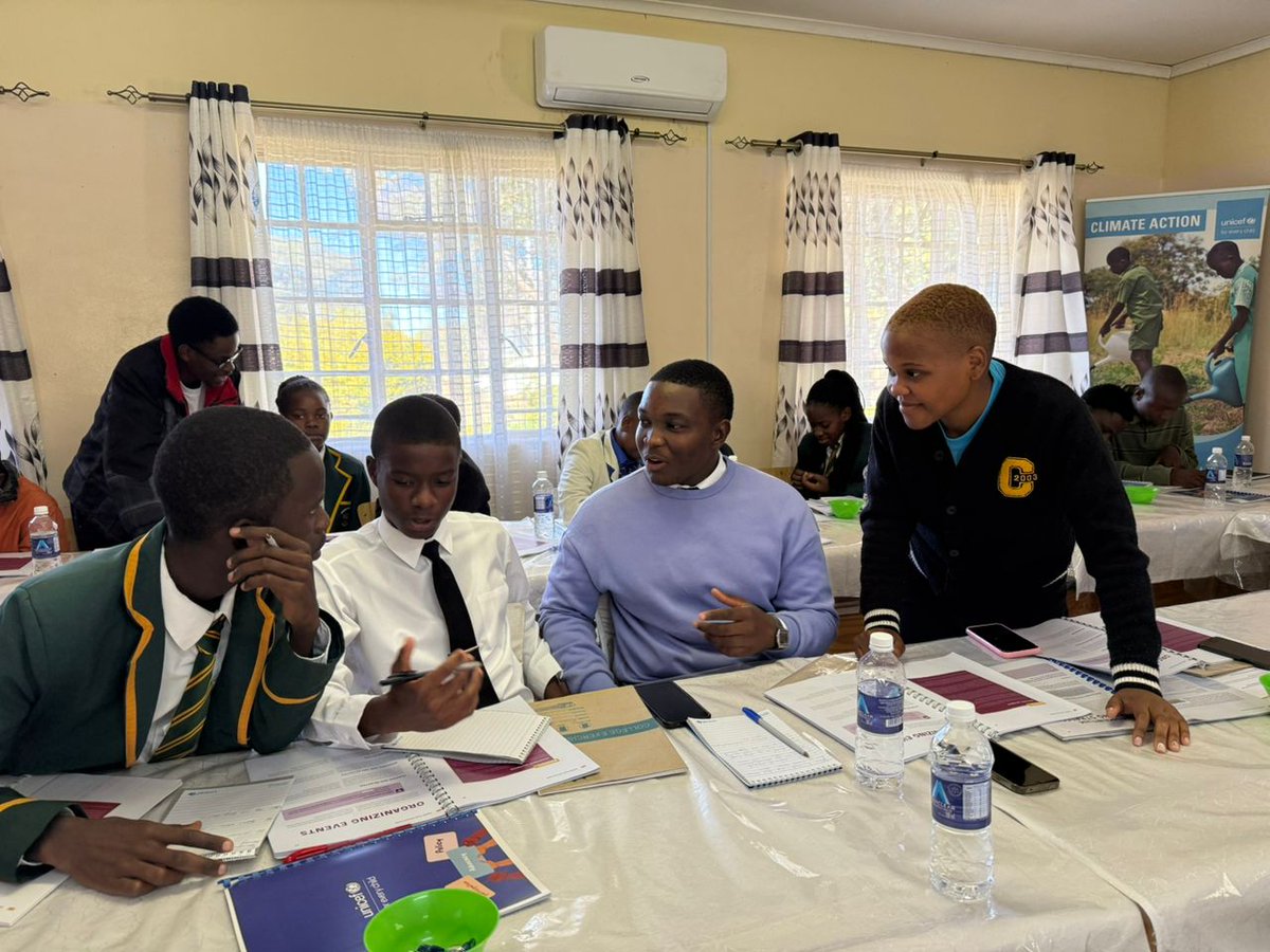 UNICEFZIMBABWE's tweet image. Youth advocacy training on climate action is underway for 40 young people from Beitbridge & Mangwe districts under the #KOICA supported prog. The training aims at building their knowledge, skills & capacity on advocacy & climate change, creating a network of youth leaders.