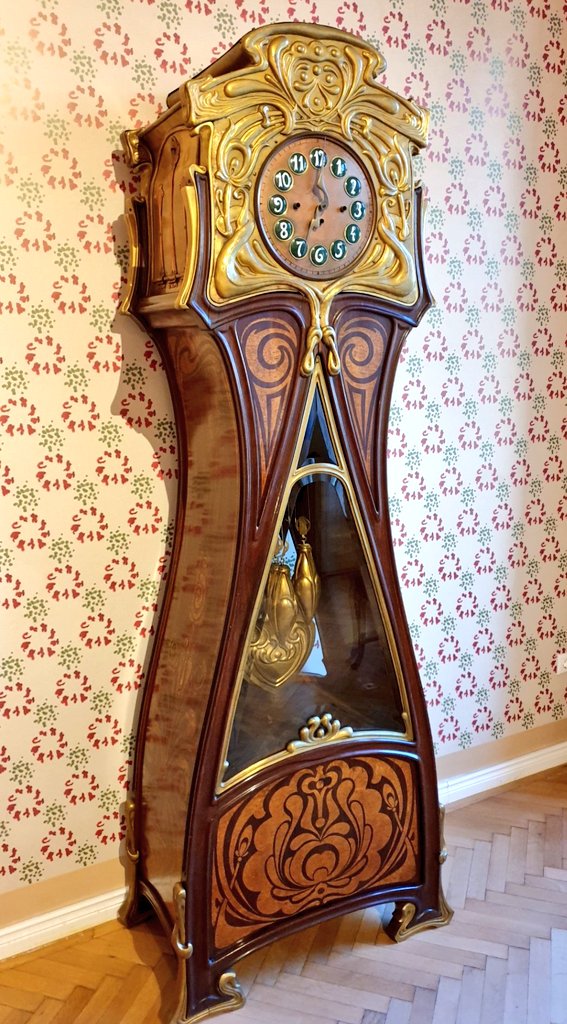 Art Nouveau clock from c. 1900 by Victor Hoser. György Ráth Villa, Budapest, Hungary.