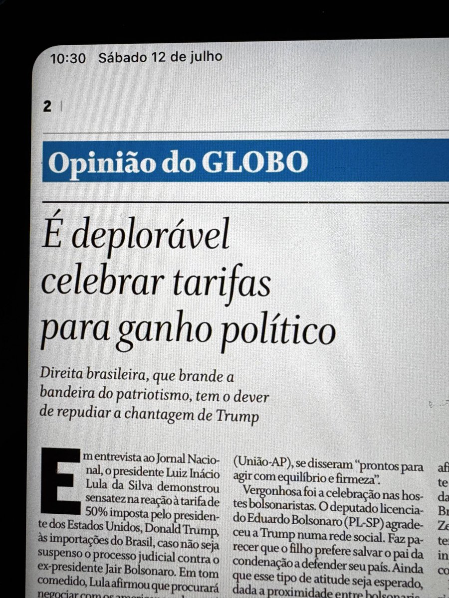 LenioStreck's tweet image. E chegamos neste dia!! “Patriotas” celebrando tarifas que criam desemprego….  Bizarro. E o horror, como no famoso livro de Konrad.