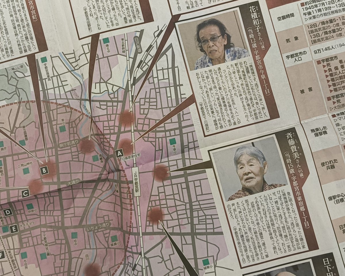 お知らせ】下野新聞社は1945（昭和20）年7月12日の宇都宮空襲で社屋が