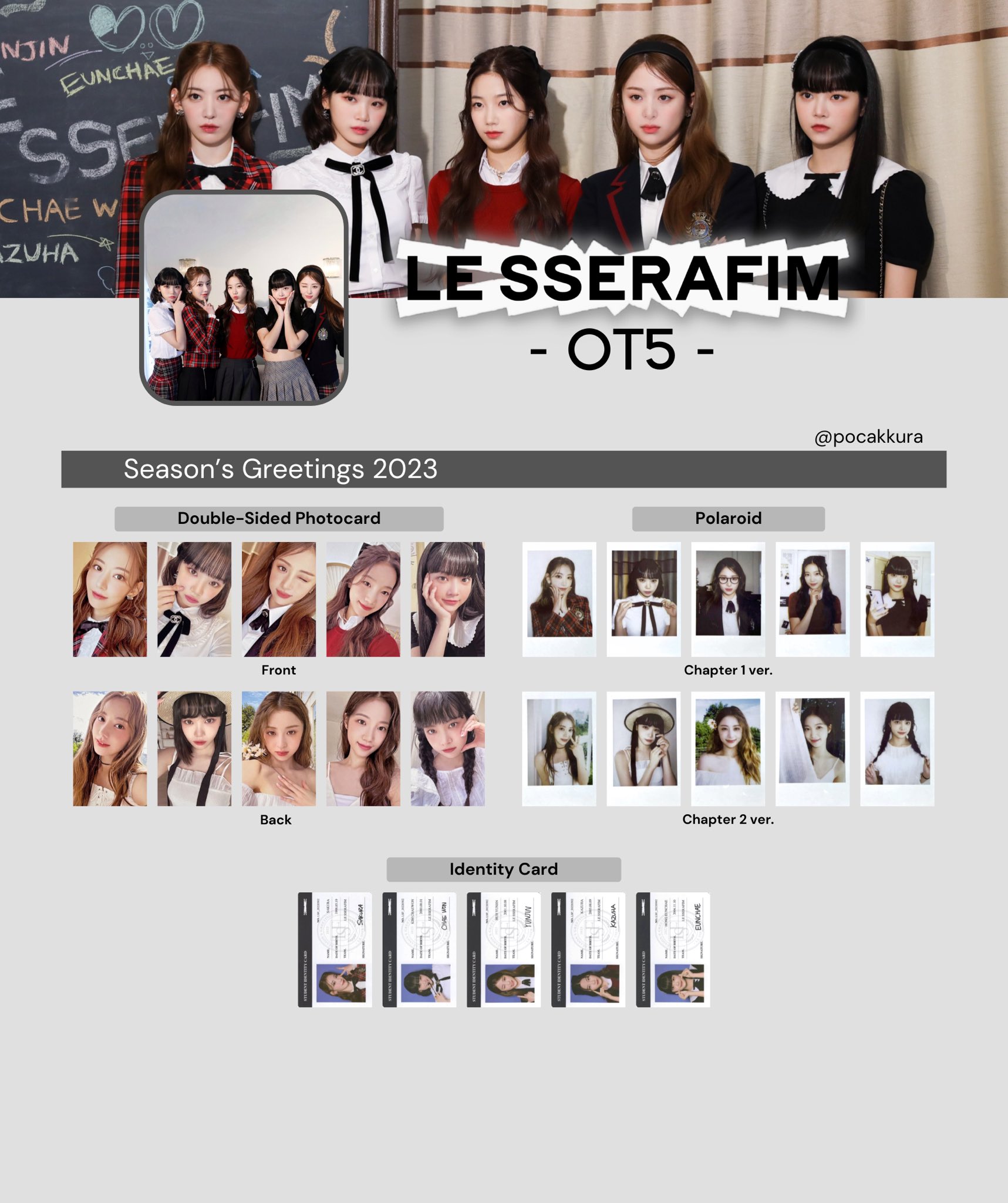 LE SSERAFIM INSTANT PHOTO CARD サクラ LE SSERAFIM SAKURA official instant instax antifragile merch