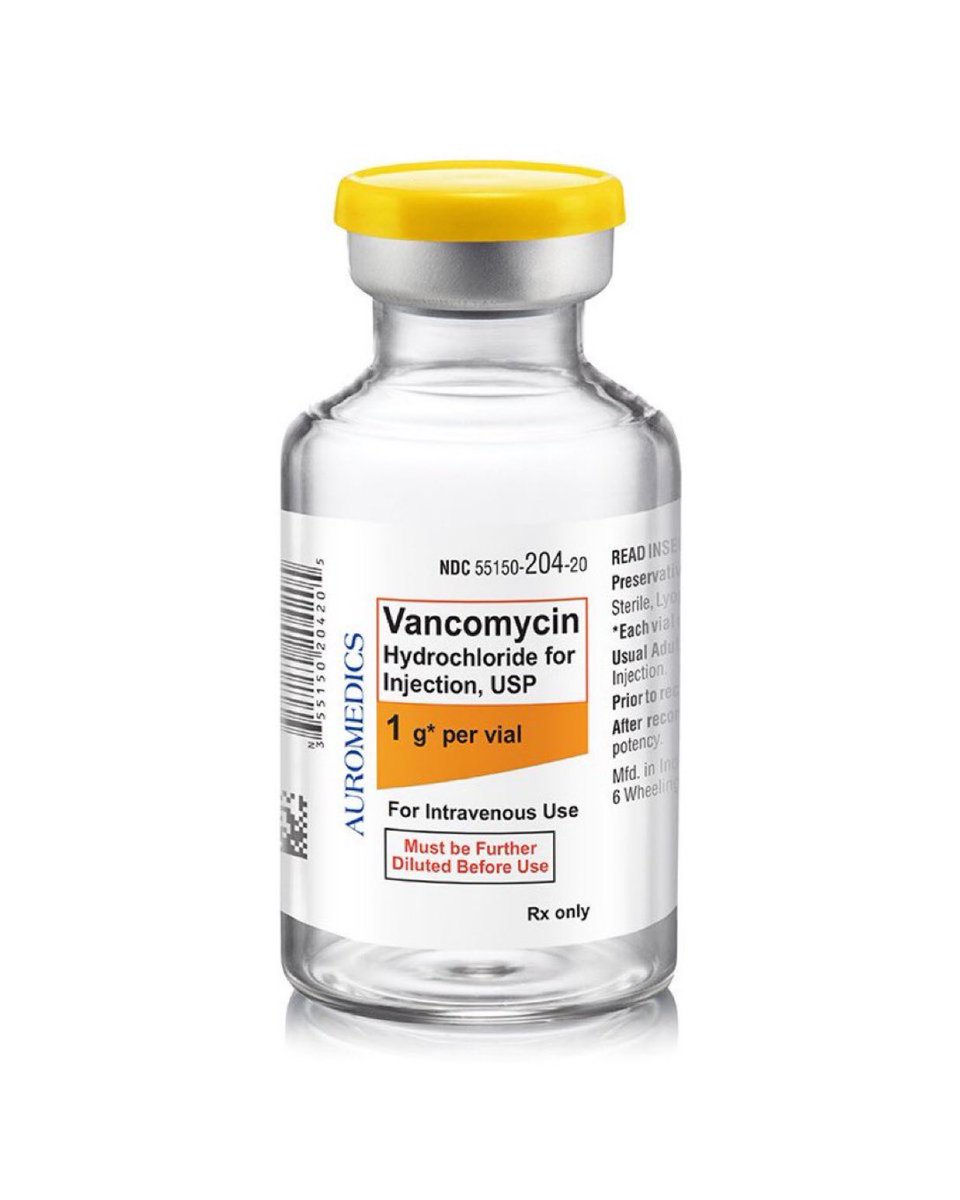 DrPharmDMDTh's tweet photo. What is the drug vancomycin used for? https://t.co/6gnKsDxBWa