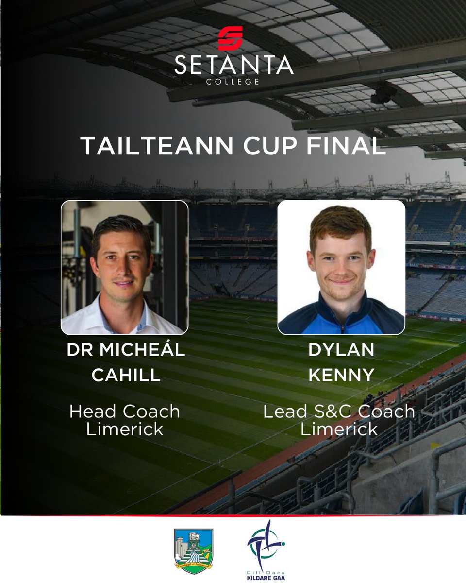 Setanta College (@setantacollege) on Twitter photo Best wishes to Setanta’s Micheal Cahill and Dylan Kenny who are part of the Limerick Senior Football backroom team taking part in the Tailteann Cup Final today!
<a href="/mcahillphd/">Micheál Cahill</a> <a href="/dylan_kenny01/">Dylan Kenny</a> Best wishes to Setanta’s Micheal Cahill and Dylan Kenny who are part of the Limerick Senior Football backroom team taking part in the Tailteann Cup Final today!
<a href="/mcahillphd/">Micheál Cahill</a> <a href="/dylan_kenny01/">Dylan Kenny</a>