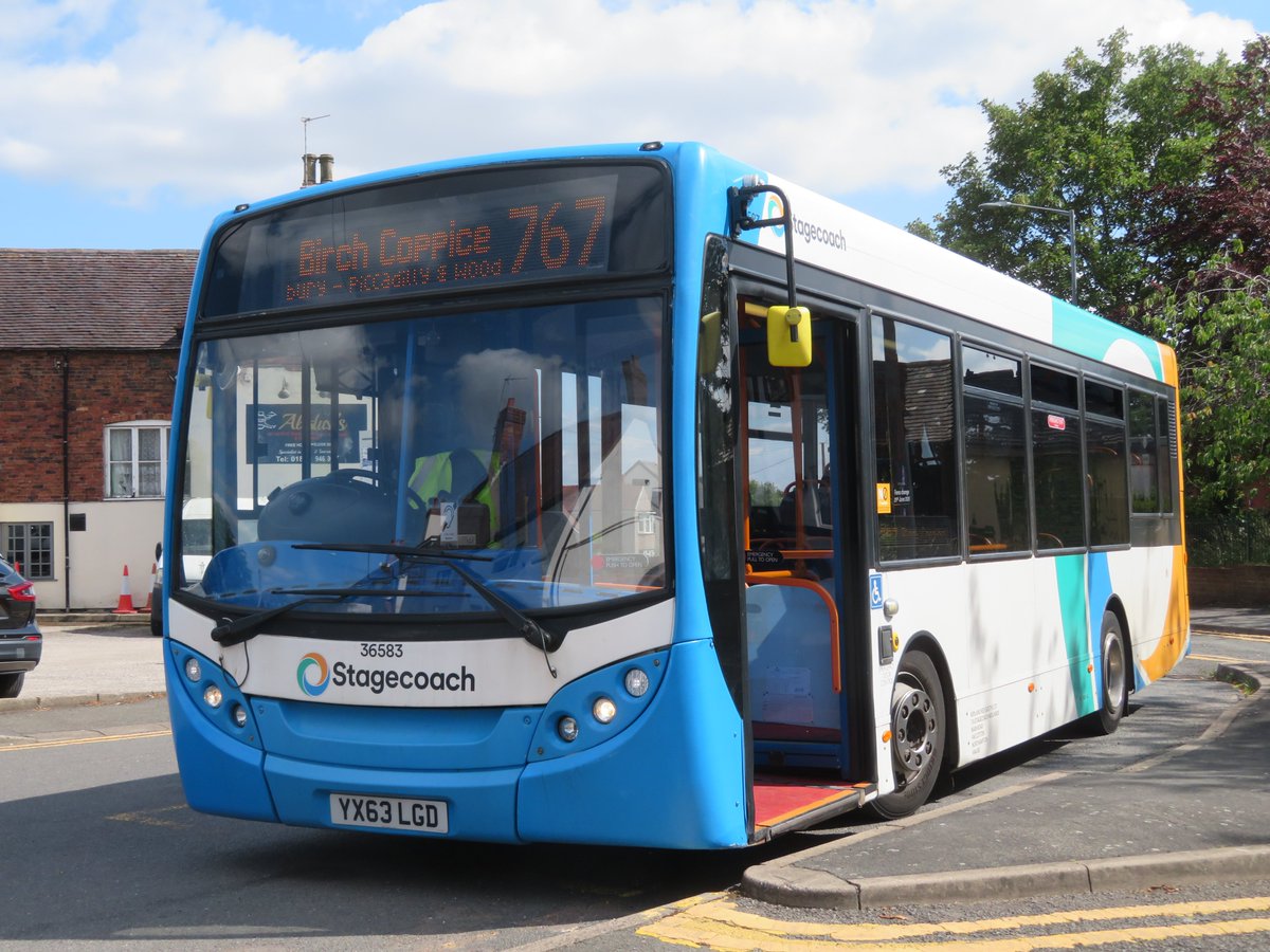 Joe260602's tweet photo. Stagecoach Midlands ADL Enviro 200 36583 YX63LGD seen in Kingsbury on Route 767 for Birch Coppice. (07/07/2025) https://t.co/OBl9nToCvp