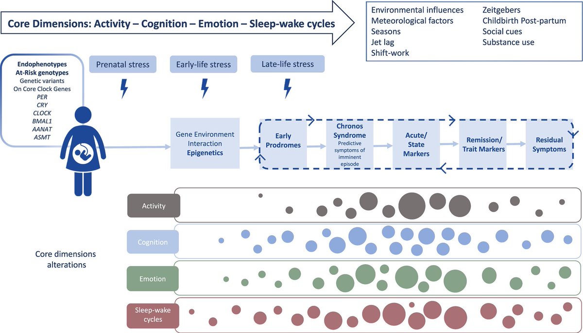 pa_geoffroy's tweet image. Nouvelle publication dans le prestigieux journal Biological Psychiatry, avec Julia Maruani :
“Chronobiology of Mood Disorders: The Role of the Biological Clock in Depression and Bipolar Disorder”
➡️ doi.org/10.1016/j.biop…
#troublebipolaire #dépression #chronobiologie #sommeil