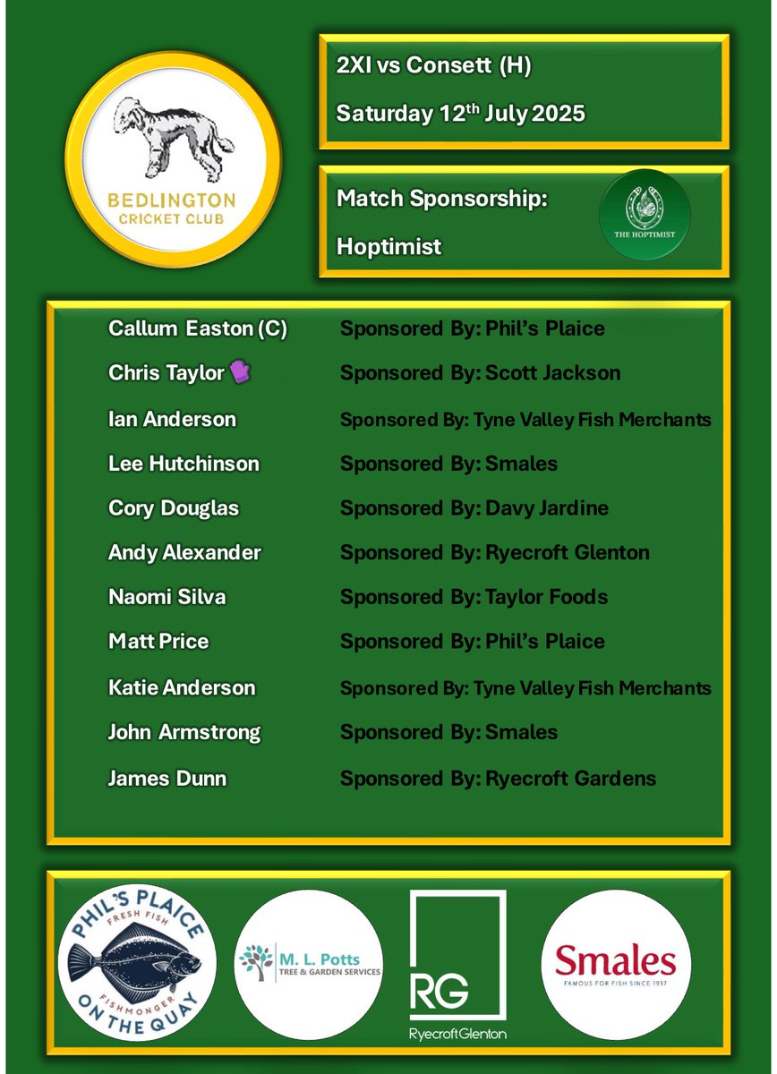 Team news 🏏

Today sees both teams look to get back to winning ways 

1XI travel to Ashington Rugby while the 2XI host Consett 

Both games 1pm starts