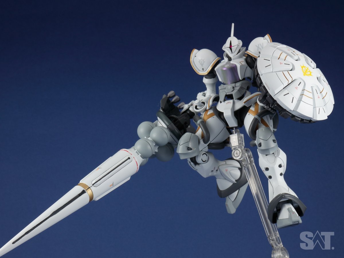 HG 1/144 エグザベ専用ギャン(ハクジ装備)完成しました。 特徴的な