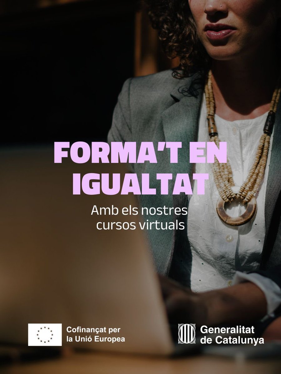 🟣 Vols formar-te en matèries com la igualtat en el treball, la corresponsabilitat o la reorganització dels usos del temps? 

➡️ Més informació de les formacions online i inscripcions a igualtat.gencat.cat/ca/ambits-dact…