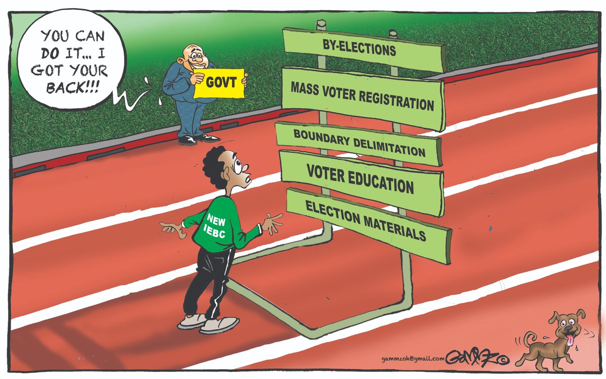 kiddoGAMMZ's tweet image. #IEBC The BIG hurdle... Cartoon for @StandardKenya @KTNNewsKE @ktnhome_
