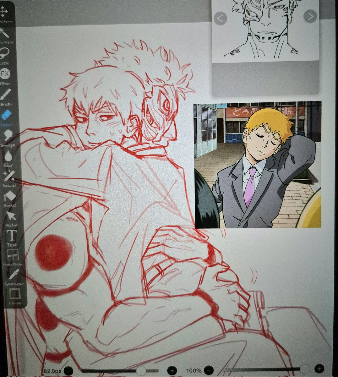 ada_bingbong's tweet image. God, i love being an artist. #REIGEN x #sukuna #sukunaryomen #reigenarataka #jjk #mobpsycho100