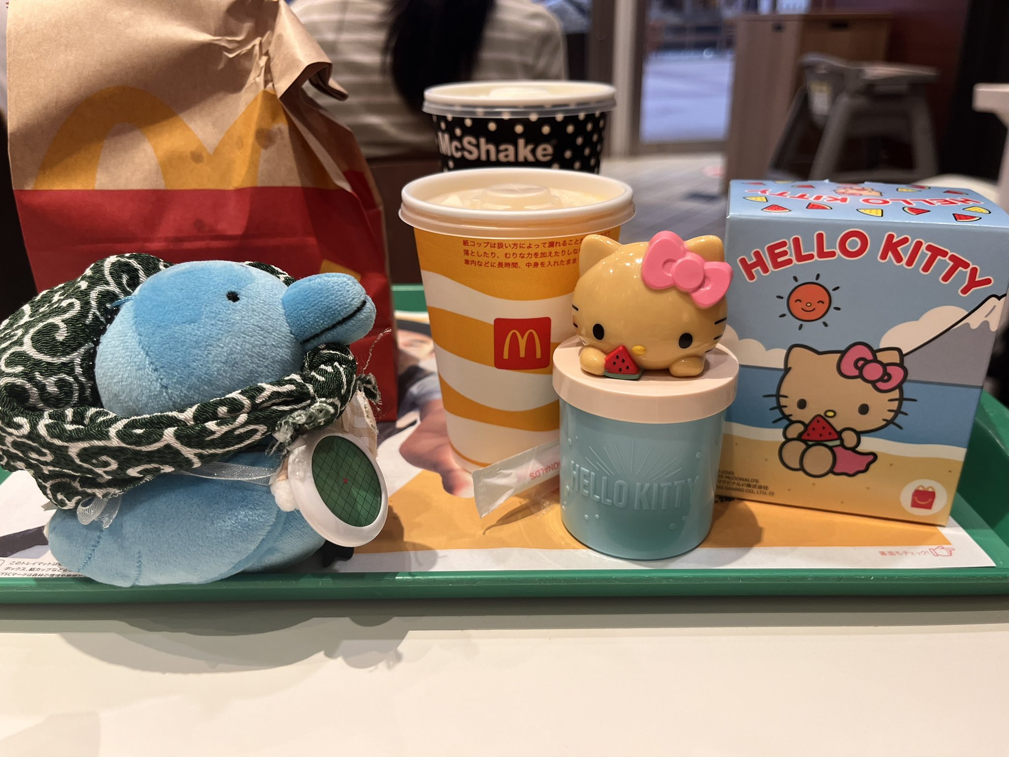 日焼けキティちゃんセット マクドナルド】ハッピーセット「ハローキティ」日焼け＆浴衣姿が