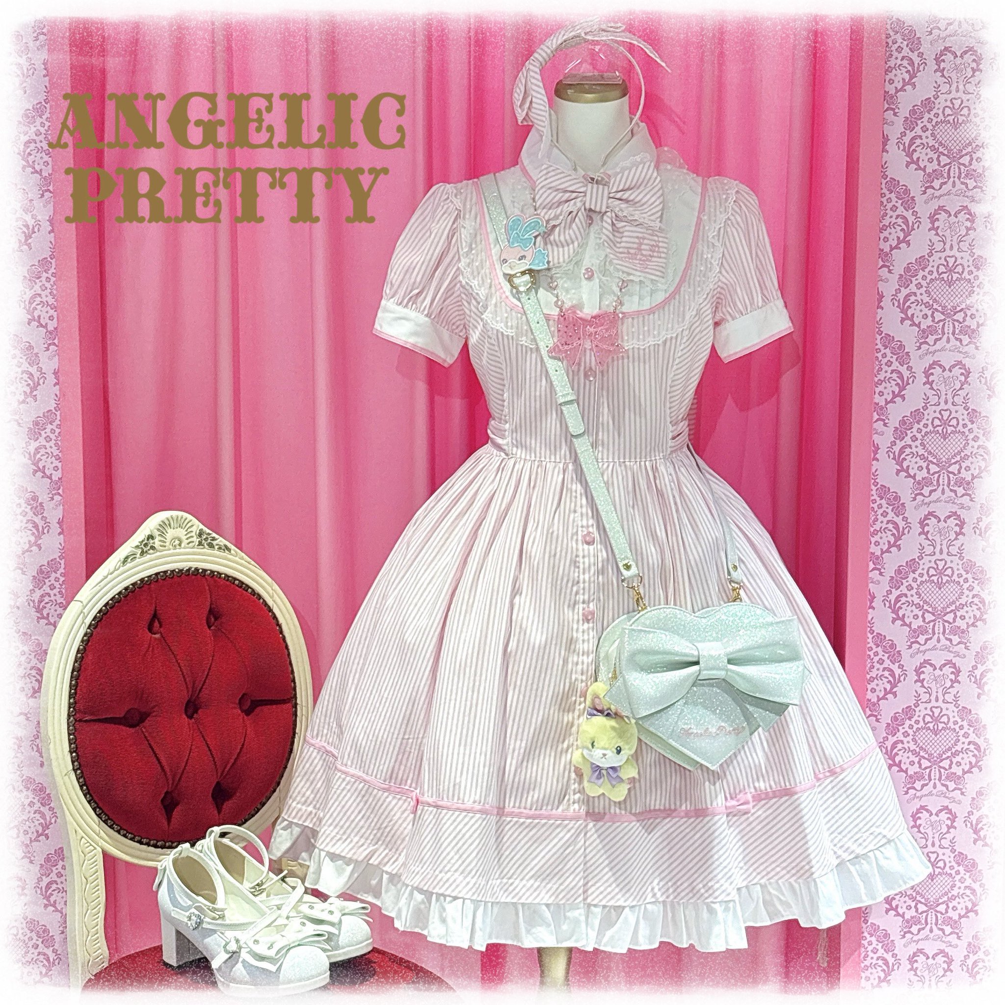 匿名 Angelic Pretty 夢見るマカロンオーバーニー ピンク パステル 匿名 Angelic Pretty 夢見るマカロンオーバーニー ピンク パステル