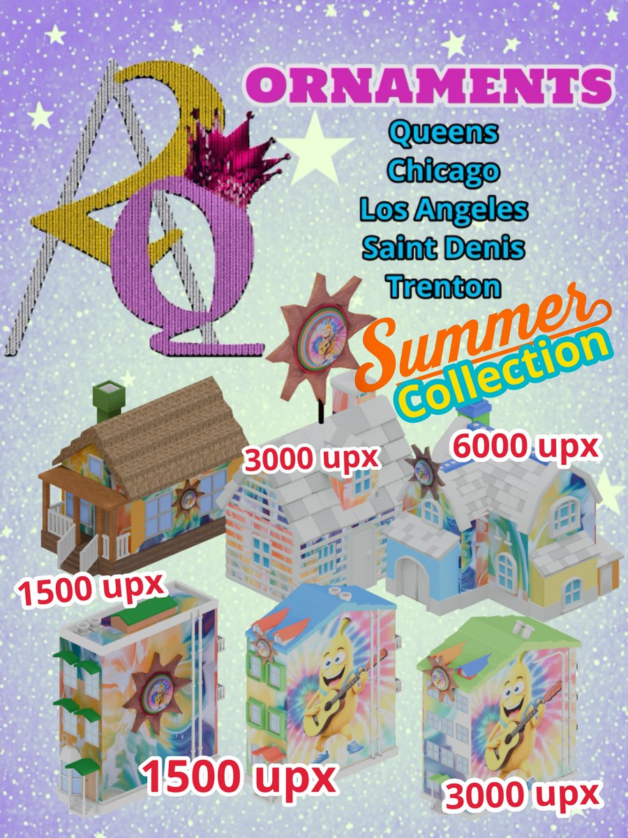 available now. Join my server discord.gg/nee3PqRy for other inquiries and bulk orders..
 PS ongoing raffle 6 winners to win 1 of each ornament deadline Jul 19, 00:00 Upland time..