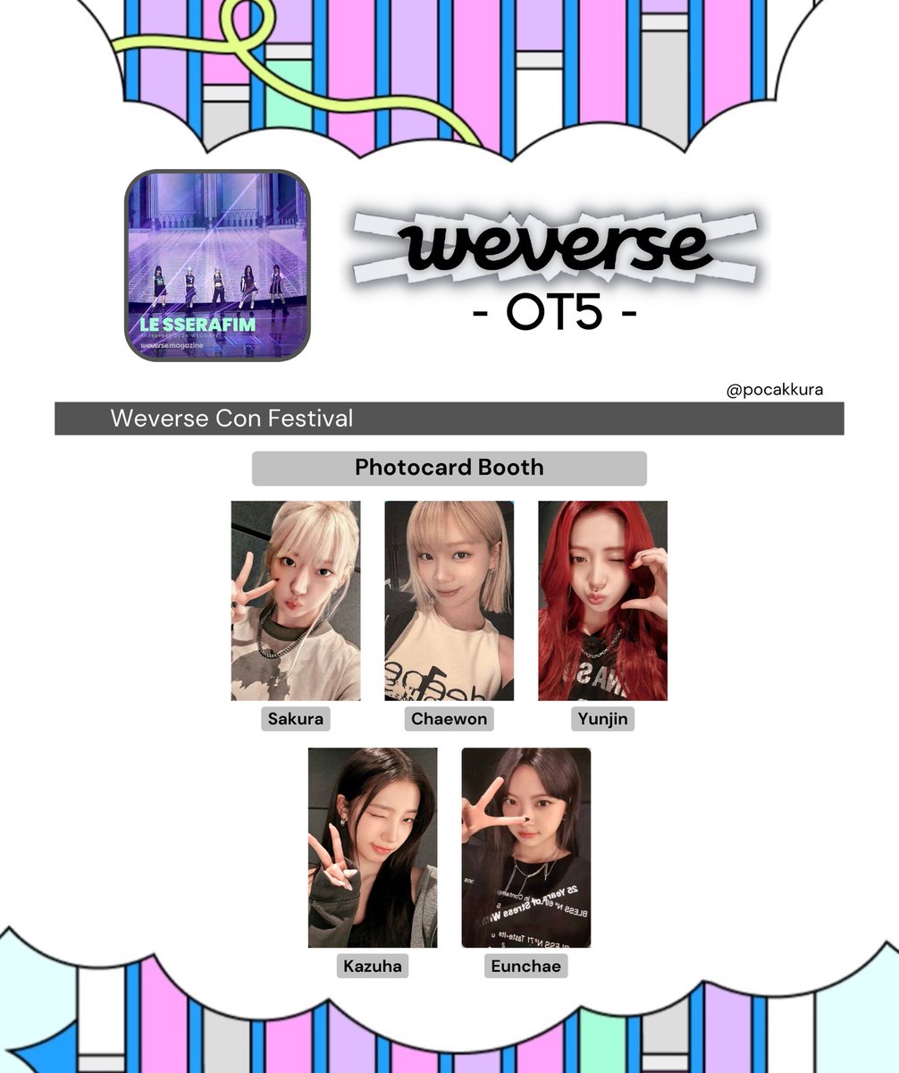 lesserafim weversecon 2024 トレカ　サクラ lesserafim weversecon 2024 トレカ サクラ Sakura Official Photocard