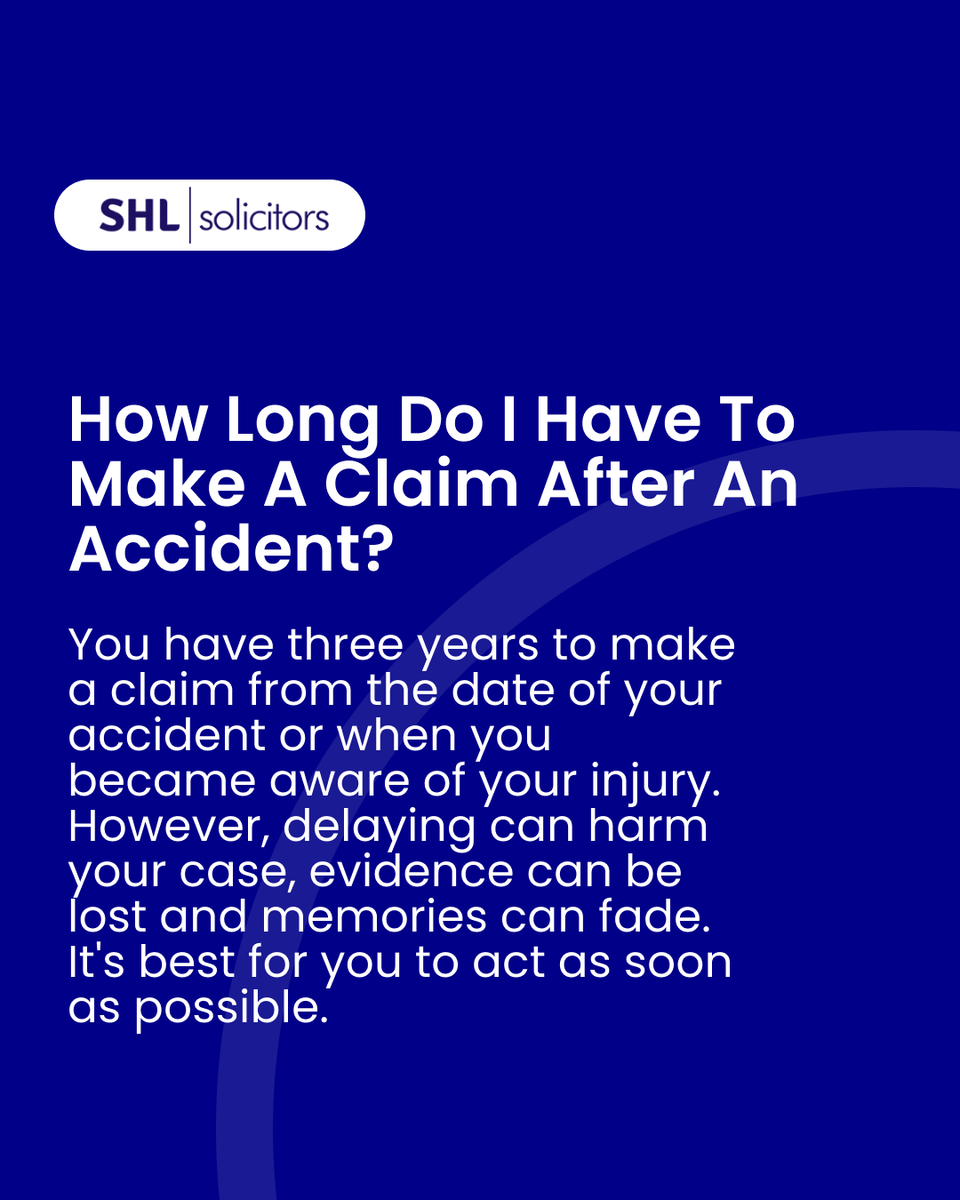 StHelensLaw's tweet photo. Not sure how long you have to make a claim after an accident?

In most cases, you have up to 3 years – but it’s always best to start as soon as possible. The sooner you act, the sooner we can help.

To learn more click 👉 https://t.co/lR5lMAnCdT https://t.co/jFh1BtcH7w