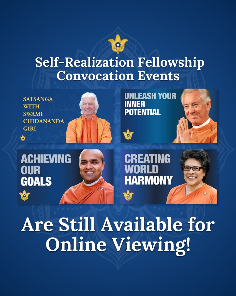 Did you want to revisit or watch for the first time a talk, guided meditation, or kirtan that was live-streamed during this year’s Self-Realization Fellowship World Convocation?

We are happy to share that most Convocation events are still available on YouTube for viewing!

We
