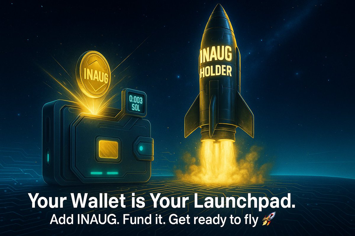 makecrypto4304's tweet image. 🚨 Claim 1,000 $INAUG Tokens FREE Airdrop 💥

1⃣Follow👉 @makecrypto4304 
2⃣Drop your sol address below👇