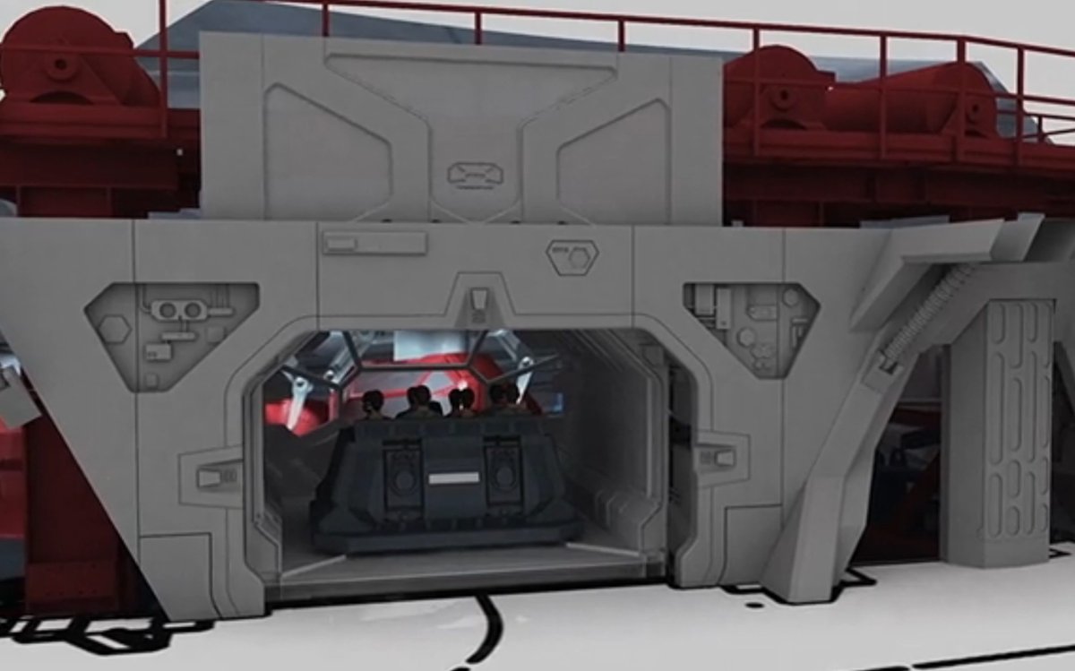 sw_edge's tweet photo. How the final drop of Rise of the Resistance works.

#RiseoftheResistance #SmugglersRun #Starwars #GalaxysEdge #DisneyParks #DisneyWorld #Disneyland #Backstage #WaltDisneyWorld #PoeDameron #MillenniumFalcon #Backstage https://t.co/do13UsEmf0