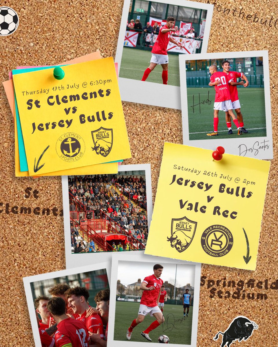 JerseyBullsFC (@jerseybullsfc) on Twitter photo We’ve got TWO pre-season friendlies lined up very soon that you’re going to want to watch!
First, we’re heading over to our friends at <a href="/StClementSC_/">St Clement Sports Club ⚓️</a> next week and word on the street is their clubhouse is pretty cool, so why not make a evening of it?
Then, back home at We’ve got TWO pre-season friendlies lined up very soon that you’re going to want to watch!
First, we’re heading over to our friends at <a href="/StClementSC_/">St Clement Sports Club ⚓️</a> next week and word on the street is their clubhouse is pretty cool, so why not make a evening of it?
Then, back home at