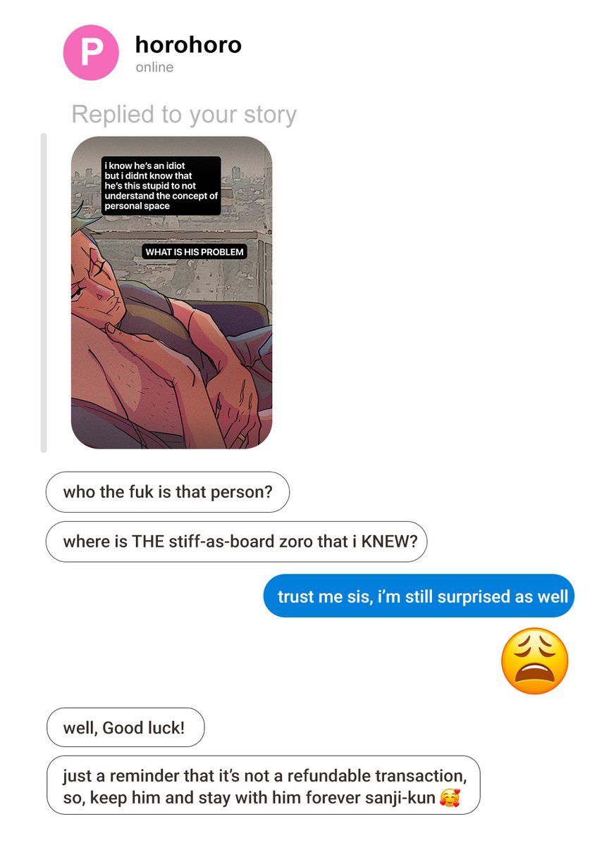 OPzsfan's tweet photo. [Zosan - Modern Life AU]
Random IGS from Sanji's acc about zoro.

(1/3) He was just watching TV in peace 😅

#zosan #zoro #sanji #socmedauzs #opzsfan #21yozs https://t.co/b6n7K34ScW