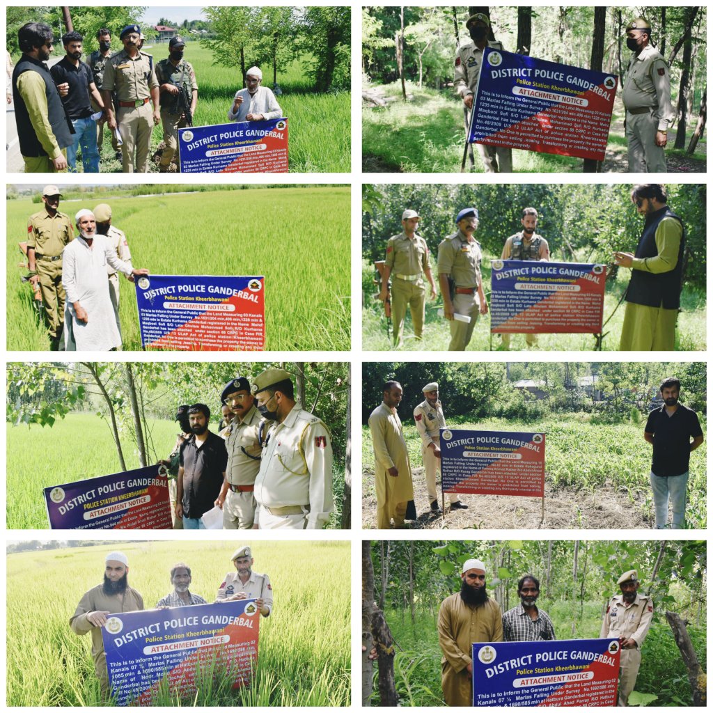 Ganderbal Police (@gbl_police) on Twitter photo #GanderbalPolice has attached immovable properties worth 3.2 Crore belonging to 03 terrorists operating from POK involved in FIR No. 48/2009 U/S 13 of the Unlawful Activities (Prevention) Act, registered at PS Station Kheerbawani.
<a href="/JmuKmrPolice/">J&K Police</a>
<a href="/KashmirPolice/">Kashmir Zone Police</a> #GanderbalPolice has attached immovable properties worth 3.2 Crore belonging to 03 terrorists operating from POK involved in FIR No. 48/2009 U/S 13 of the Unlawful Activities (Prevention) Act, registered at PS Station Kheerbawani.
<a href="/JmuKmrPolice/">J&K Police</a>
<a href="/KashmirPolice/">Kashmir Zone Police</a>