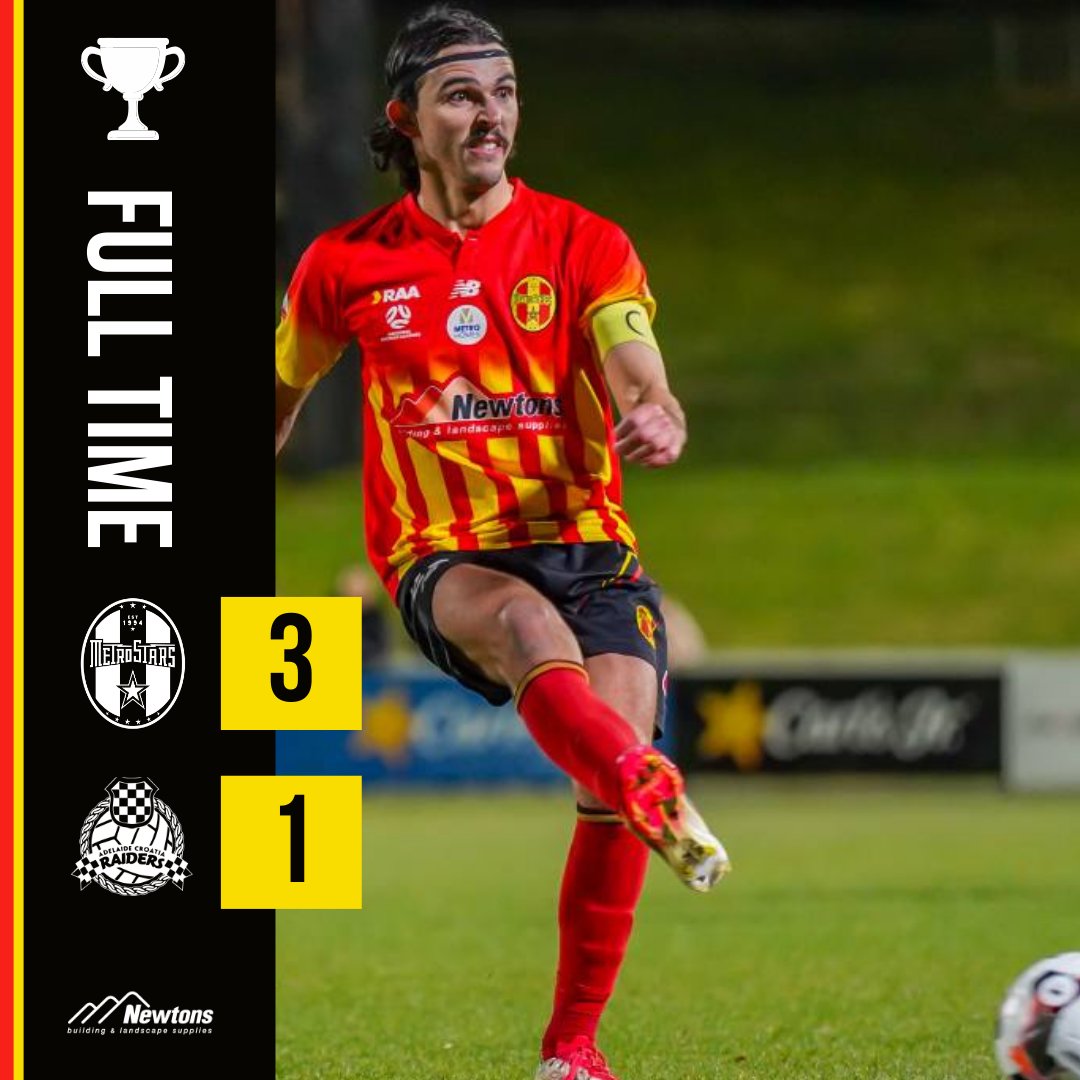NE_MetroStars's tweet image. 🔴🟡 𝐅𝐔𝐋𝐋 𝐓𝐈𝐌𝐄 🟡🔴 

We claim our 7th South Australian Federation Cup title in our 30th year!

An all round outstanding performance by all!

Commesirations to a gallant Croatia side, we wish you all the best in the Australia Cup! 

#CupFinals #FederationCup #MetroStars