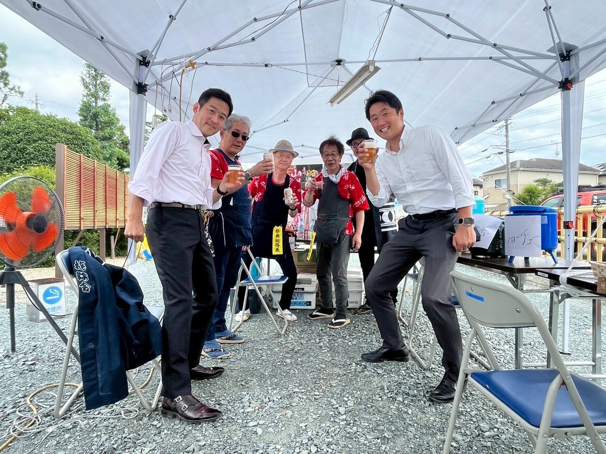 袋井市山梨祇園祭😊夏のお囃子も凄く良いですね！楽しかった👍暑い中ですのでビールも美味しくいただきました笑

#磐田　#袋井　#掛川　#森町　#菊川　#御前崎   #静岡三区　#山本裕三　#山本ゆうぞう　#山梨祇園祭　#ビール美味い
