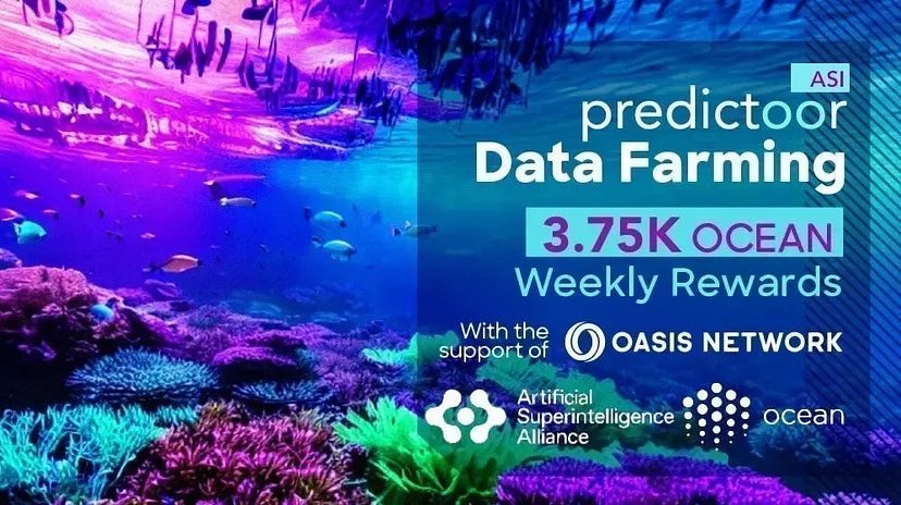 ASI_Community's tweet image. Ocean Protocol “Data Farming” is going into Week 150 👀
Learn how to run a bot to secure prediction markets on @predictoor_ai running on @OasisProtocol.
Grab weekly $ROSE $FET $OCEAN bonus rewards.