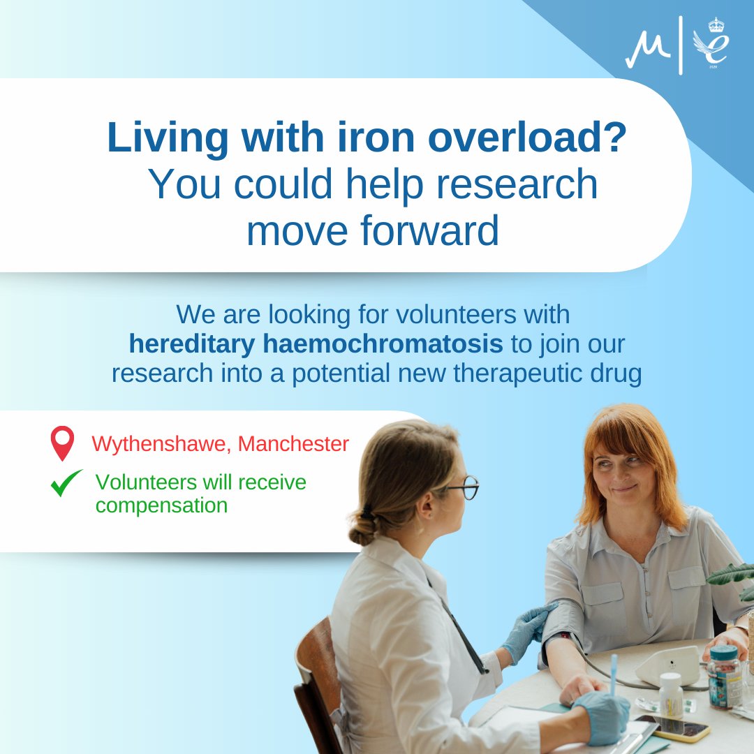 Living with iron overload?

Individuals with hereditary haemochromatosis could help move vital research forward by taking part in paid trials at the MEU.

👇 Simply send us a message to register your interest today.
